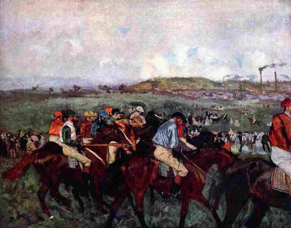 deg Men Riding Before the Start Art A4 Photo Print