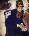 deg Miss Cassatt Holding the Cards Art A4 Photo Print