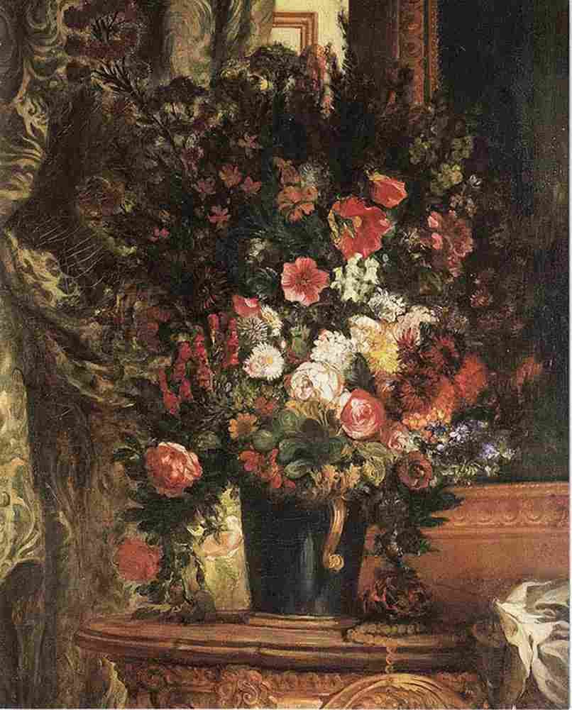dela A Vase of Flowers on a Console Art A4 Photo Print