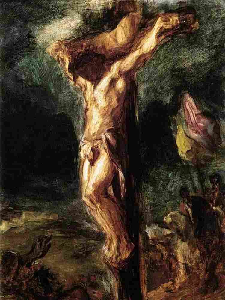 dela Christ on the Cross Art A4 Photo Print