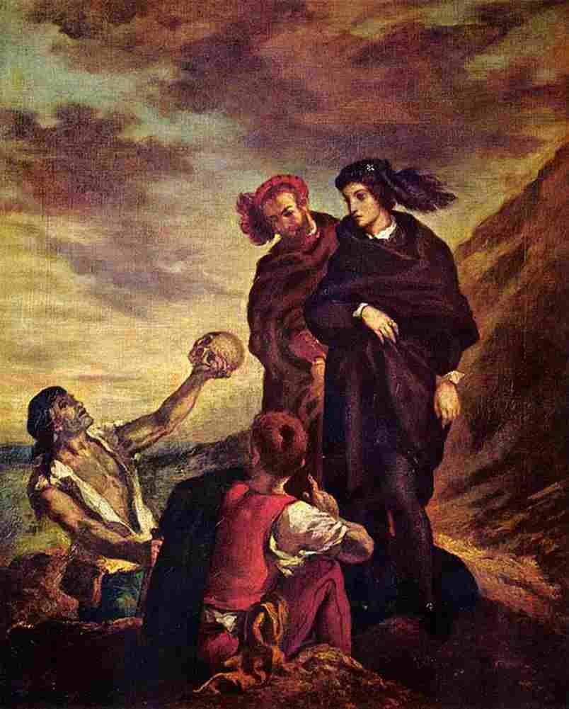 dela Hamlet and Horatio in the Cemetery Art A4 Photo Print