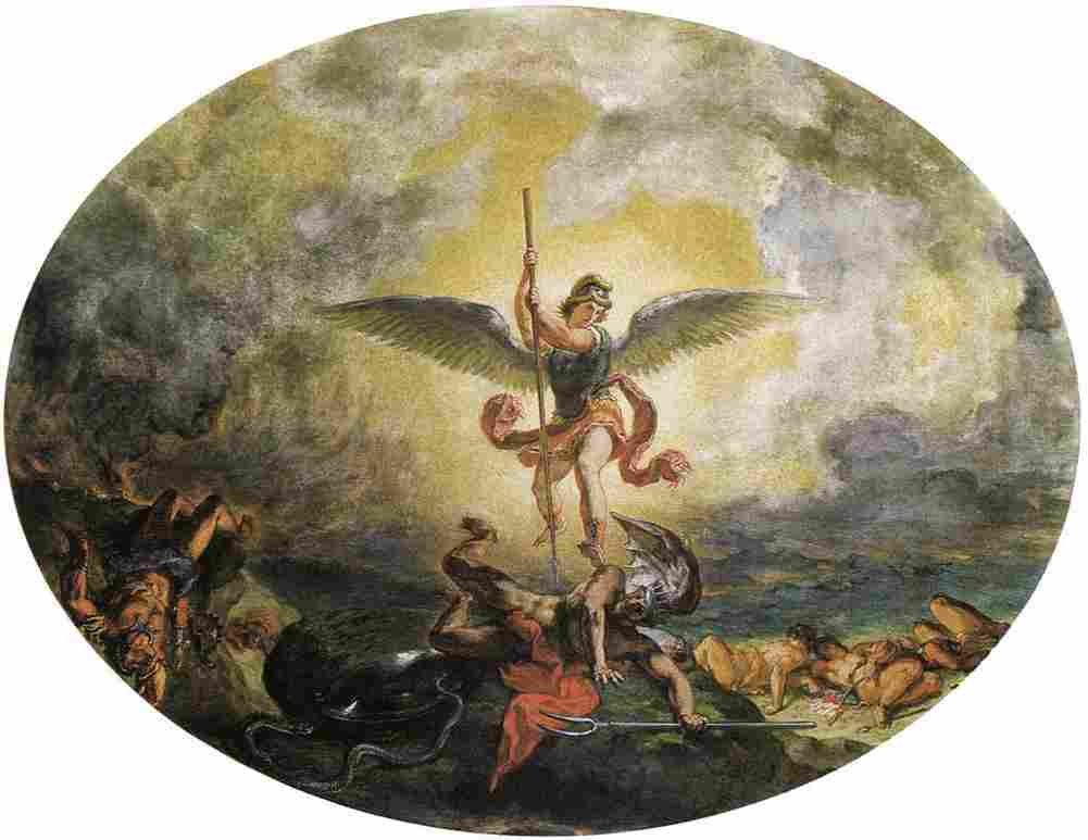 dela Saint Michael Defeats the Devil Art A4 Photo Print