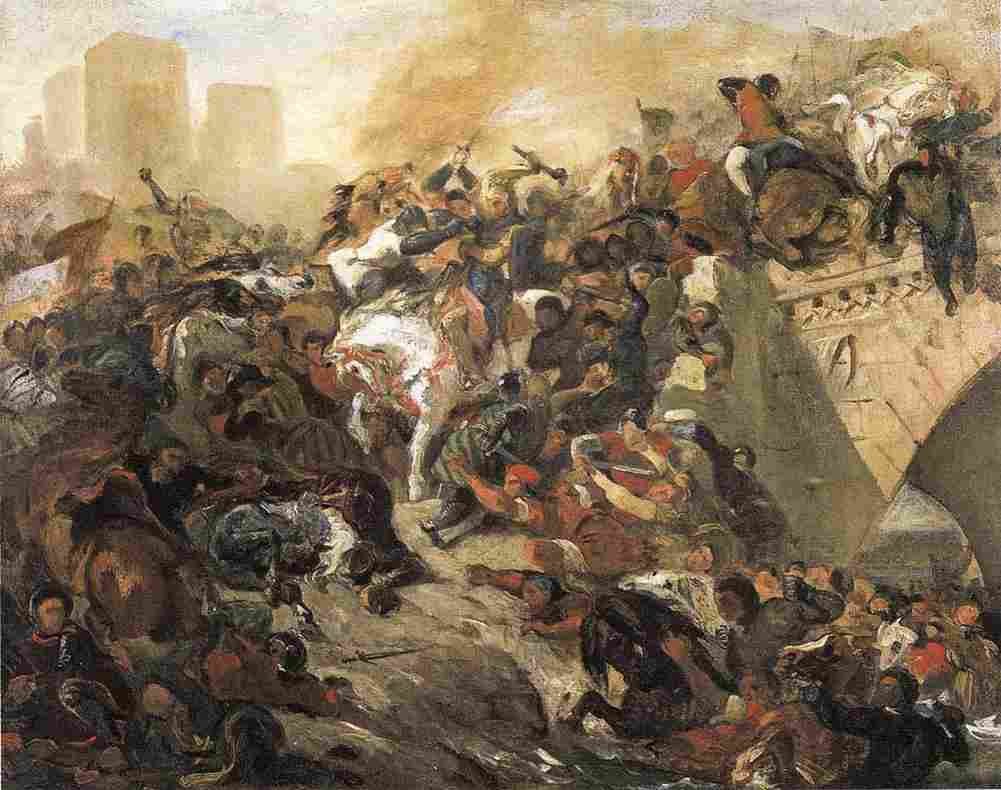dela The battle of Taillebourg Art A4 Photo Print