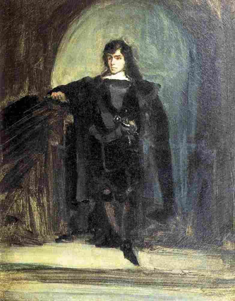 delacroix self portrait as ravenswood Art A4 Photo Print