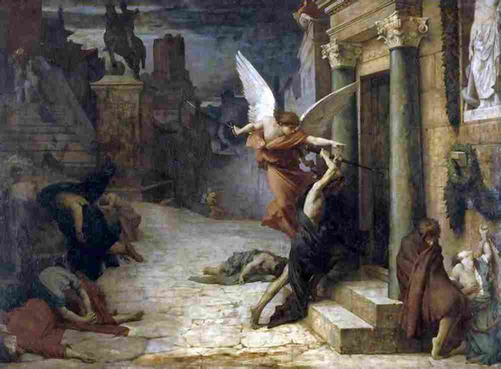 delauny jules plague in rome Art A4 Photo Print