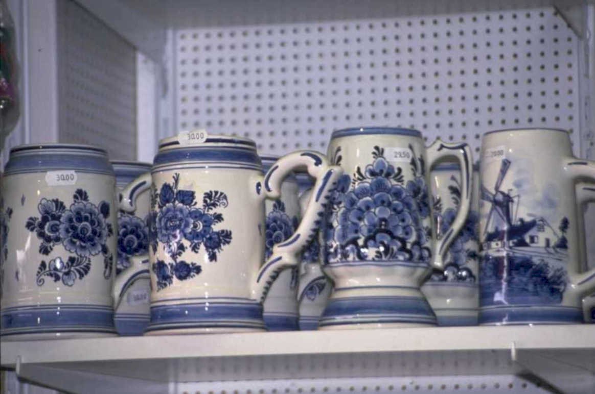 delftware mugs windmills 1980s 1990s A4 Photo Print