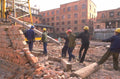 demolition brick workers 1980s 1990s A4 Photo Print