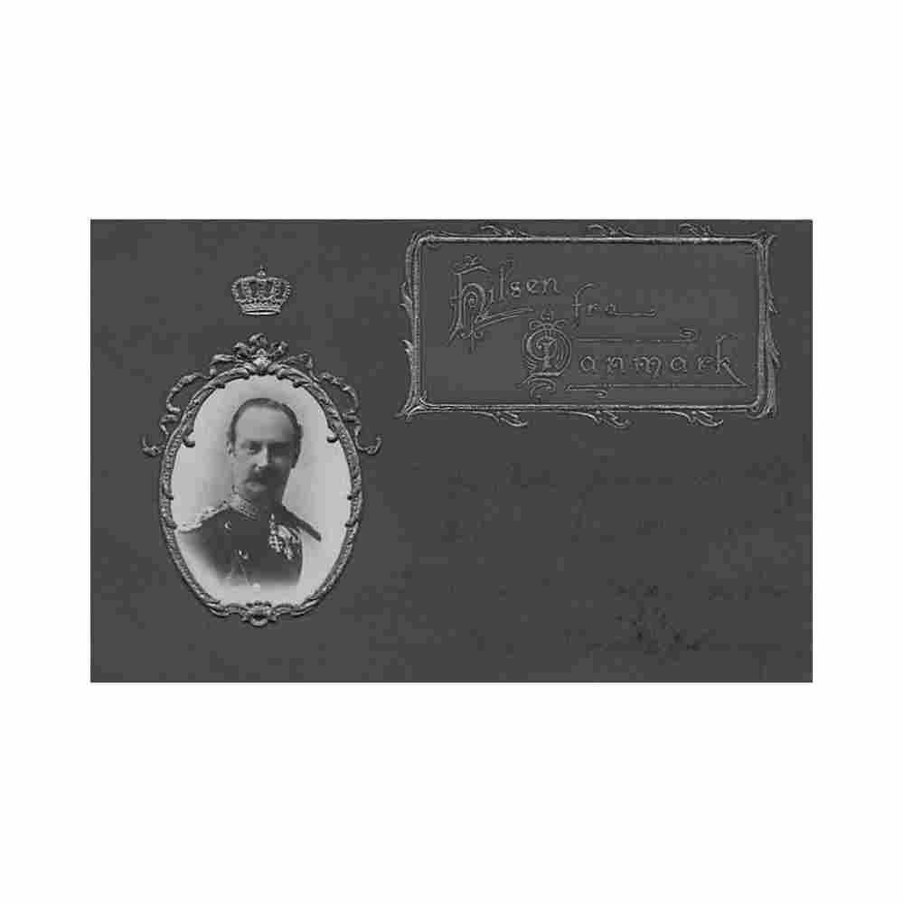 denmark king frederick viii of denmark embossed Vintage A4 Photo Print