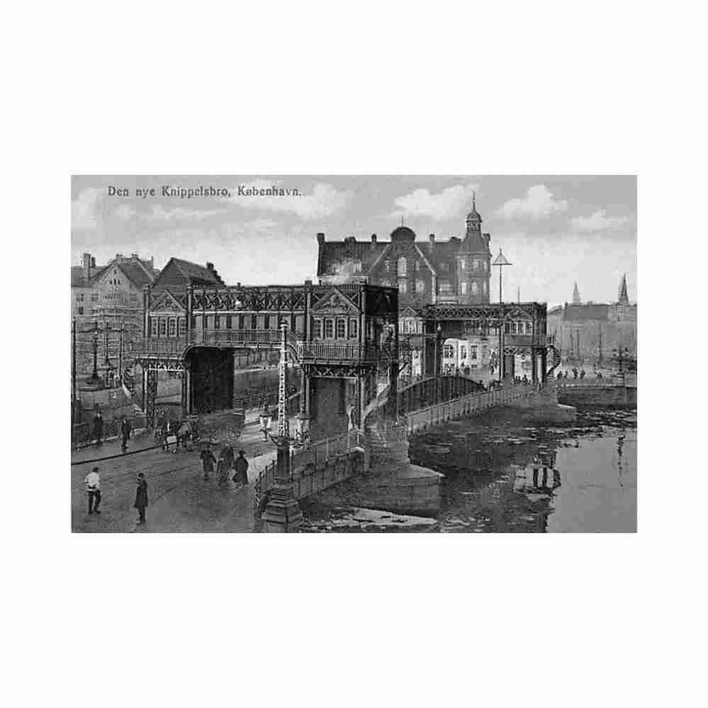 denmark kobenhavn den nye knippelsbro Vintage A4 Photo Print