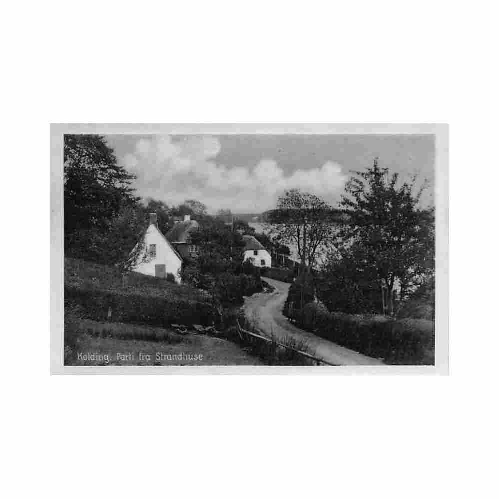 denmark kolding part fra strandhuse Vintage A4 Photo Print