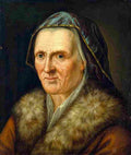 denner woman with fur collar Art A4 Photo Print