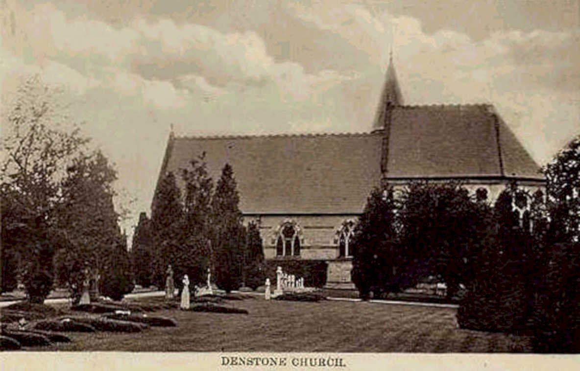 denstone church stoneVintage 1880s 1900s A4 Photo Print