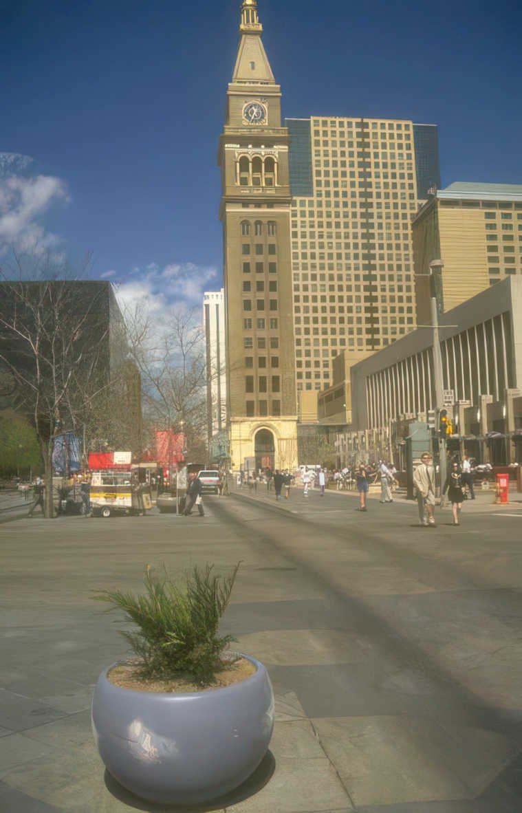 denver clock tower 1 Vintage A4 Photo Print
