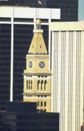 denver clock tower 2 Vintage A4 Photo Print