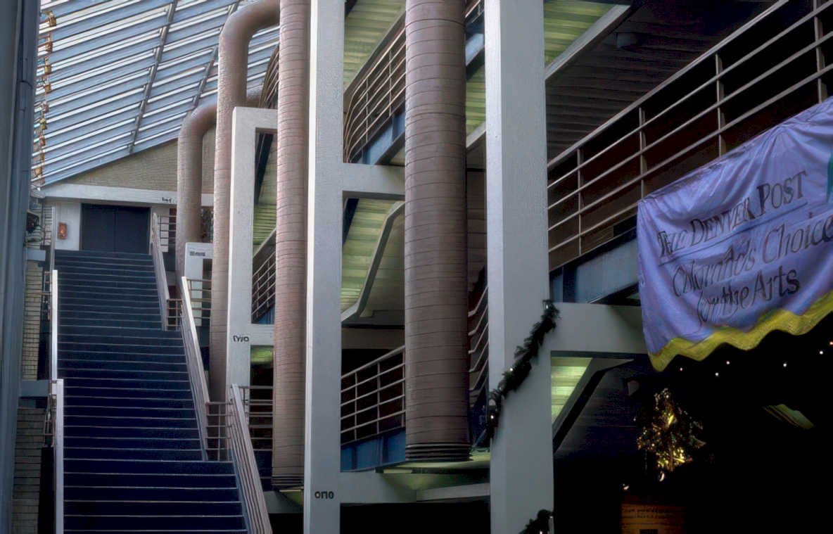 denver post stairwell Vintage A4 Photo Print