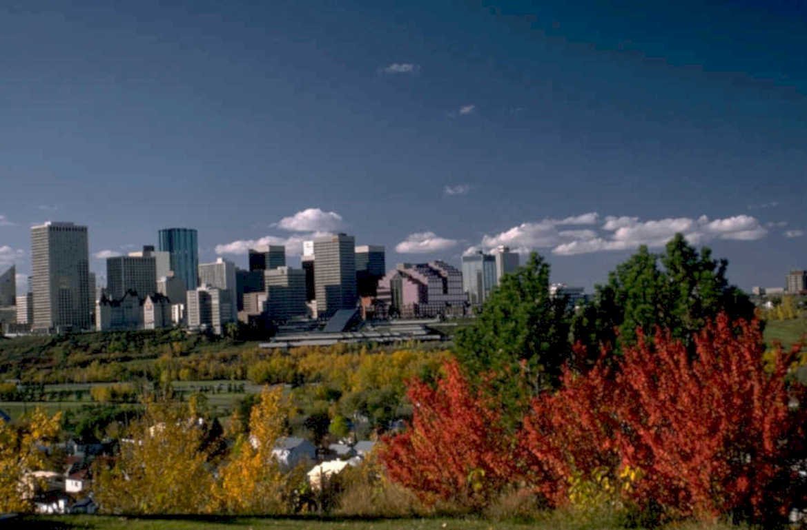 denver skyline autumn 1980s 1990s A4 Photo Print