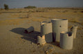 desert cylinders horizon 1980s 1990s A4 Photo Print
