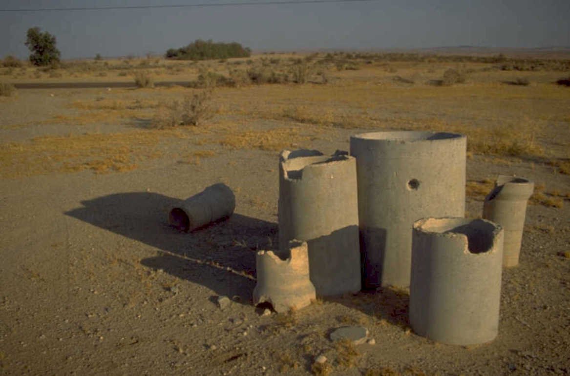 desert cylinders horizon 1980s 1990s A4 Photo Print