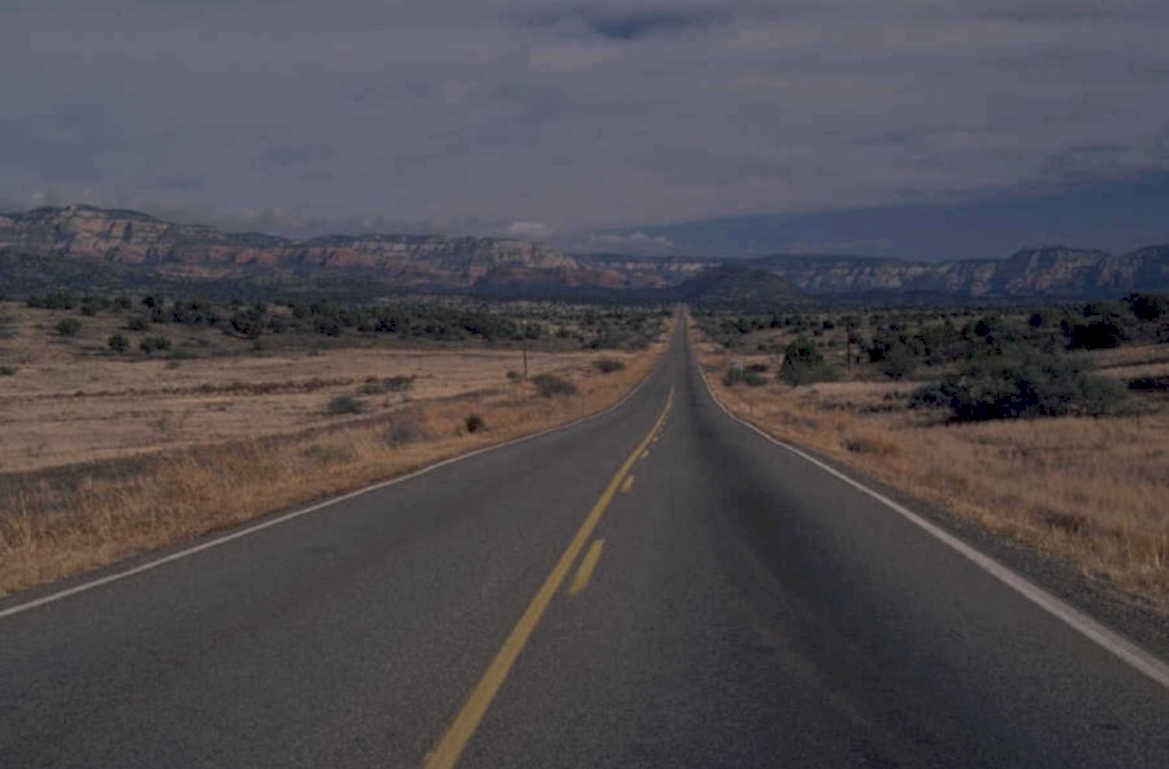 desert highway mesas 1980s 1990s A4 Photo Print