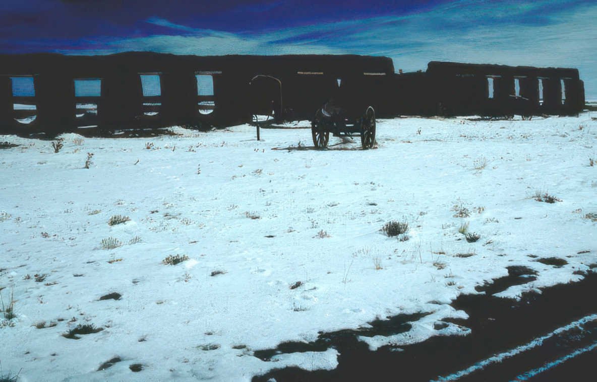 desert ruins wagon Vintage A4 Photo Print