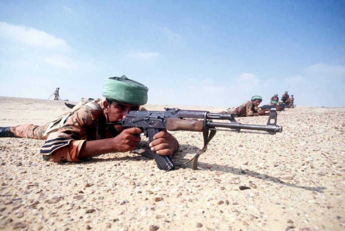 desert soldiers ak471980s 1990s A4 Photo Print