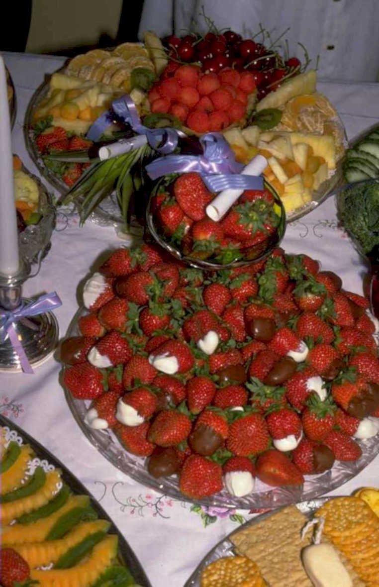 dessert platter wedding 1980s 1990s A4 Photo Print