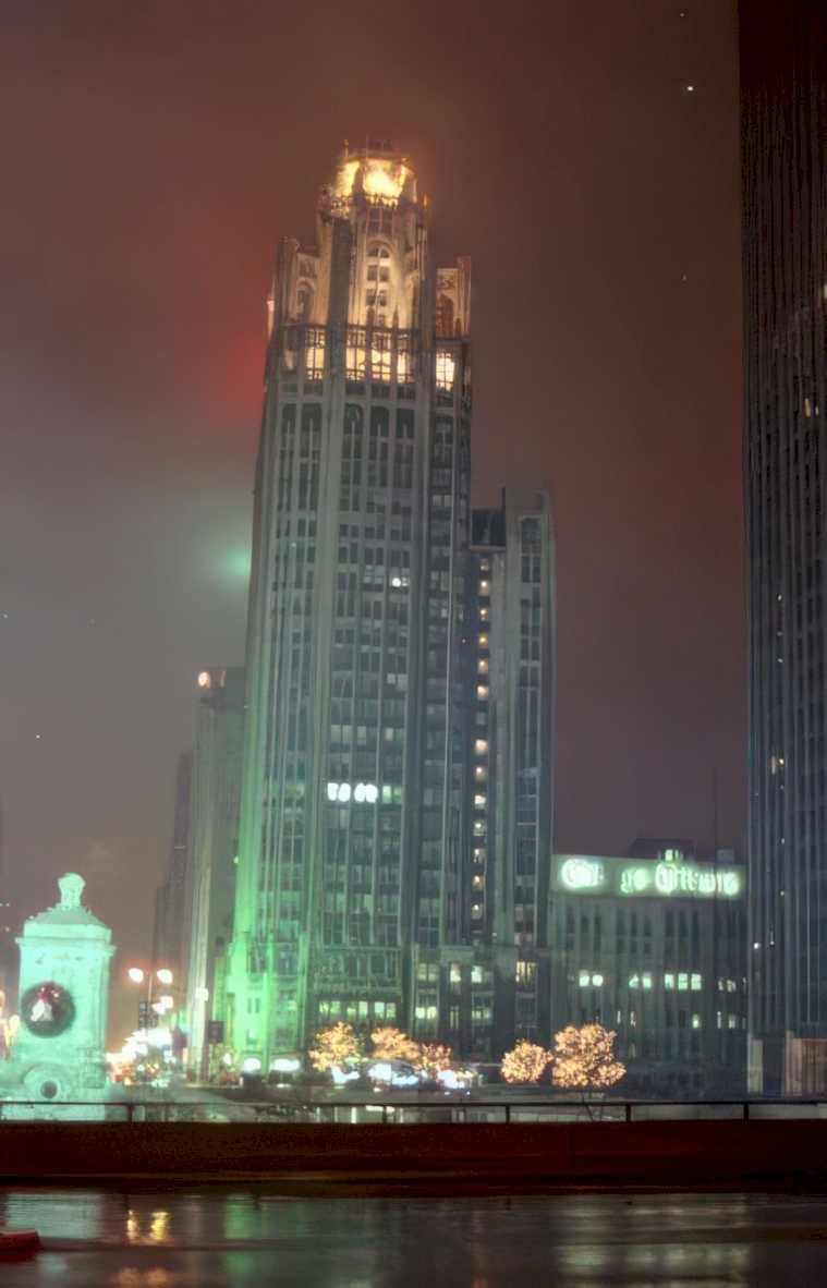 detroit griswold night Vintage A4 Photo Print