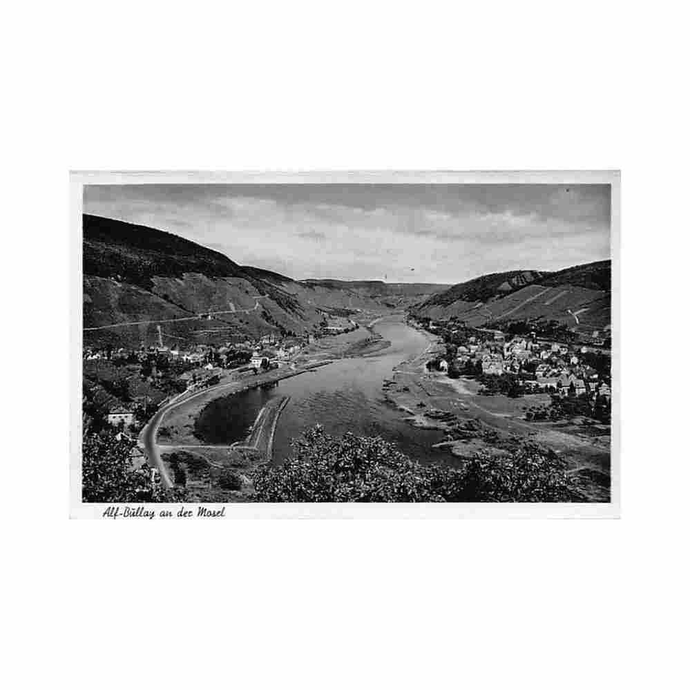 deutschland alf bullay totalansicht Vintage A4 Photo Print
