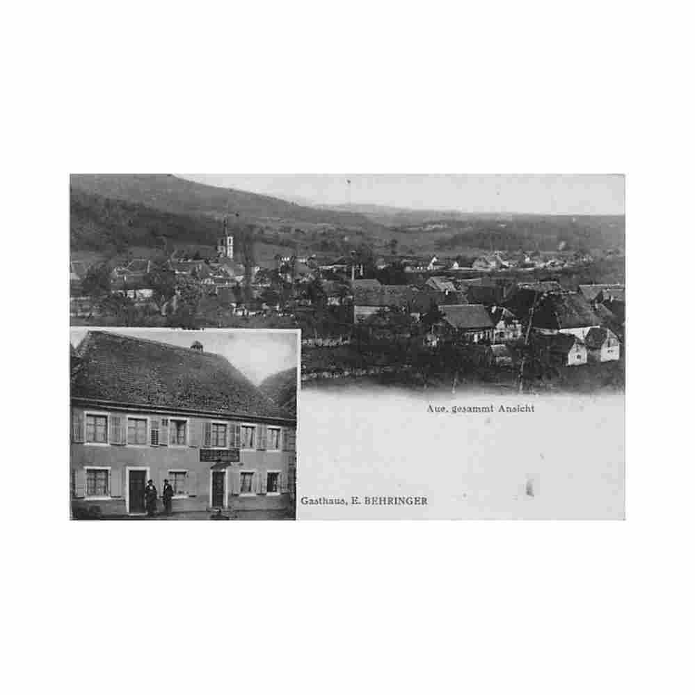 deutschland aue nw gesamte ansicht gasthaus e behringer Vintage A4 Photo Print