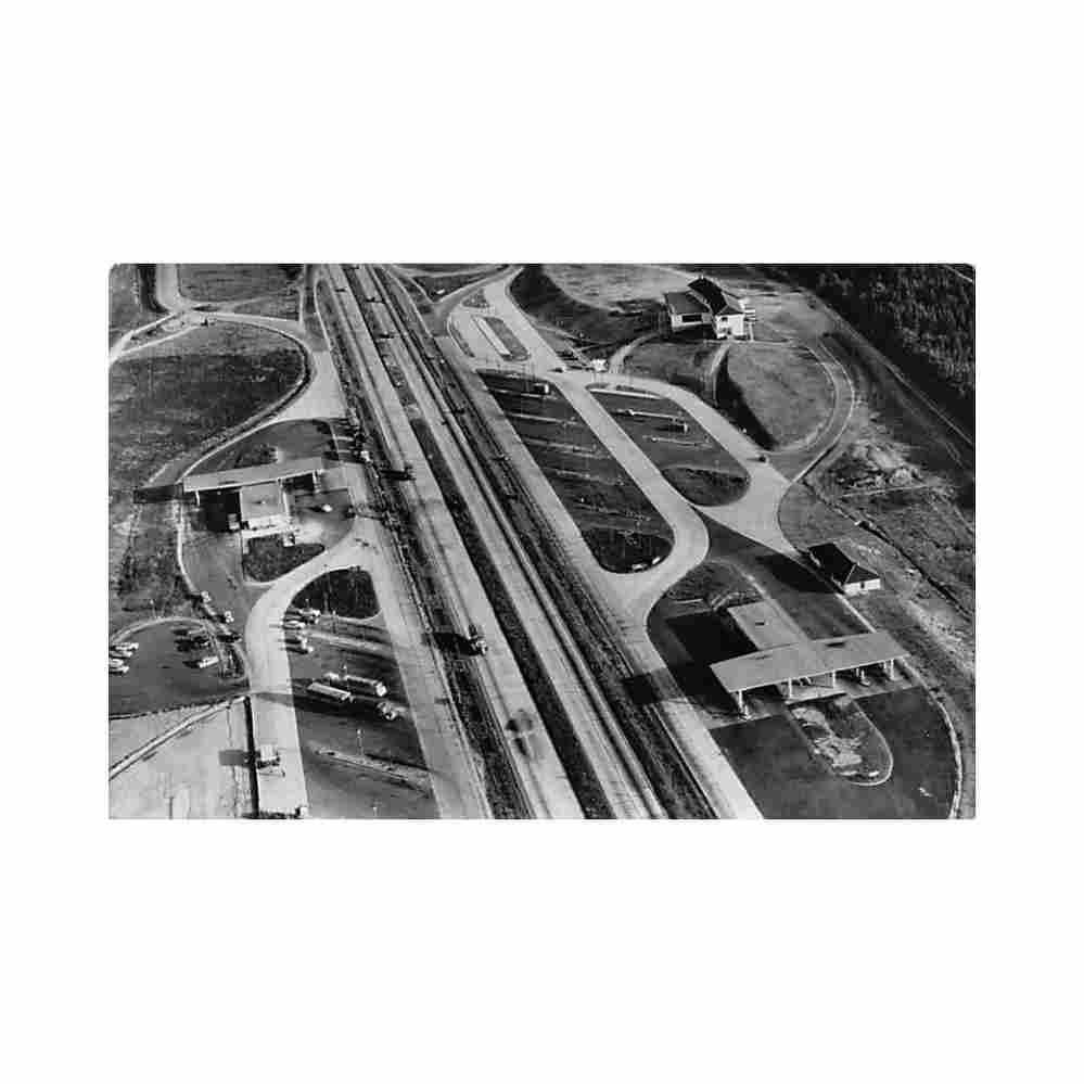 deutschland bad camberg autobahn raststatten Vintage A4 Photo Print