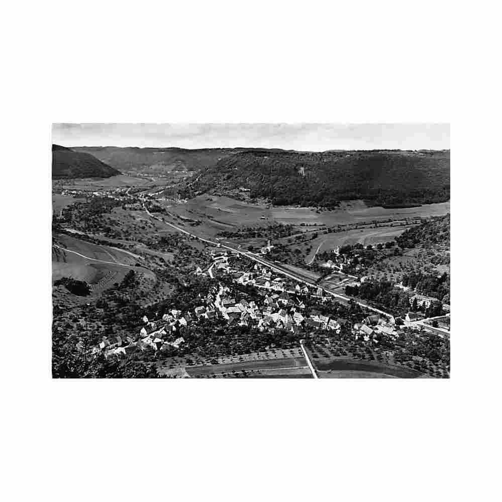 deutschland bad ditzenbach bw luftaufnahme Vintage A4 Photo Print