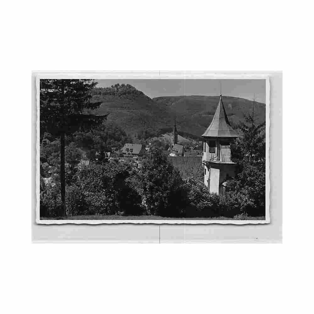 deutschland bad urach totalansicht Vintage A4 Photo Print
