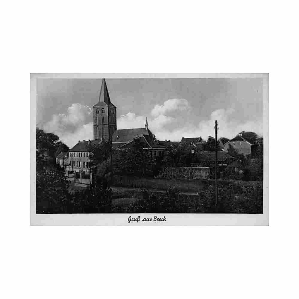 deutschland beeck nw totalansicht Vintage A4 Photo Print
