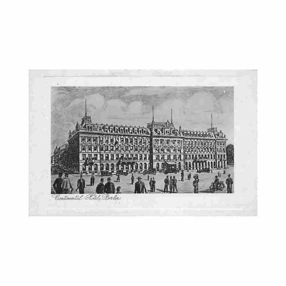 deutschland berlin n w 7 continental hotel gegenuber bahnhof friedrichstrasse Vintage A4 Photo Print