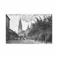 deutschland dusseldorf nw oststrasse und marienkirche Vintage A4 Photo Print
