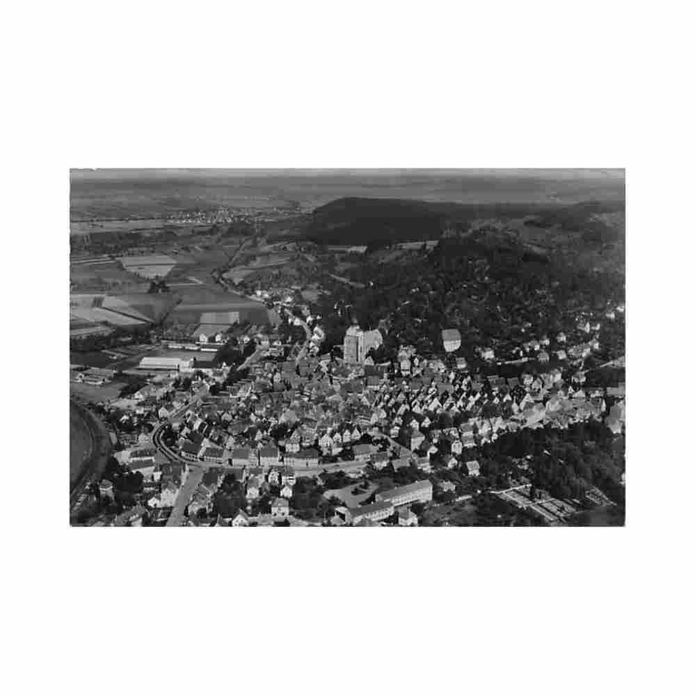 deutschland herrenberg luftaufnahme Vintage A4 Photo Print