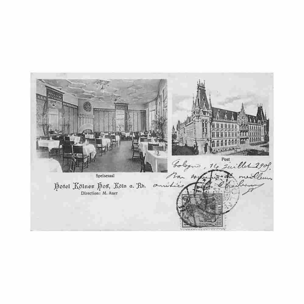 deutschland koln nw hotel kolner hof direction m auer speisesaal post verlag bw und cie Vintage A4 Photo Print