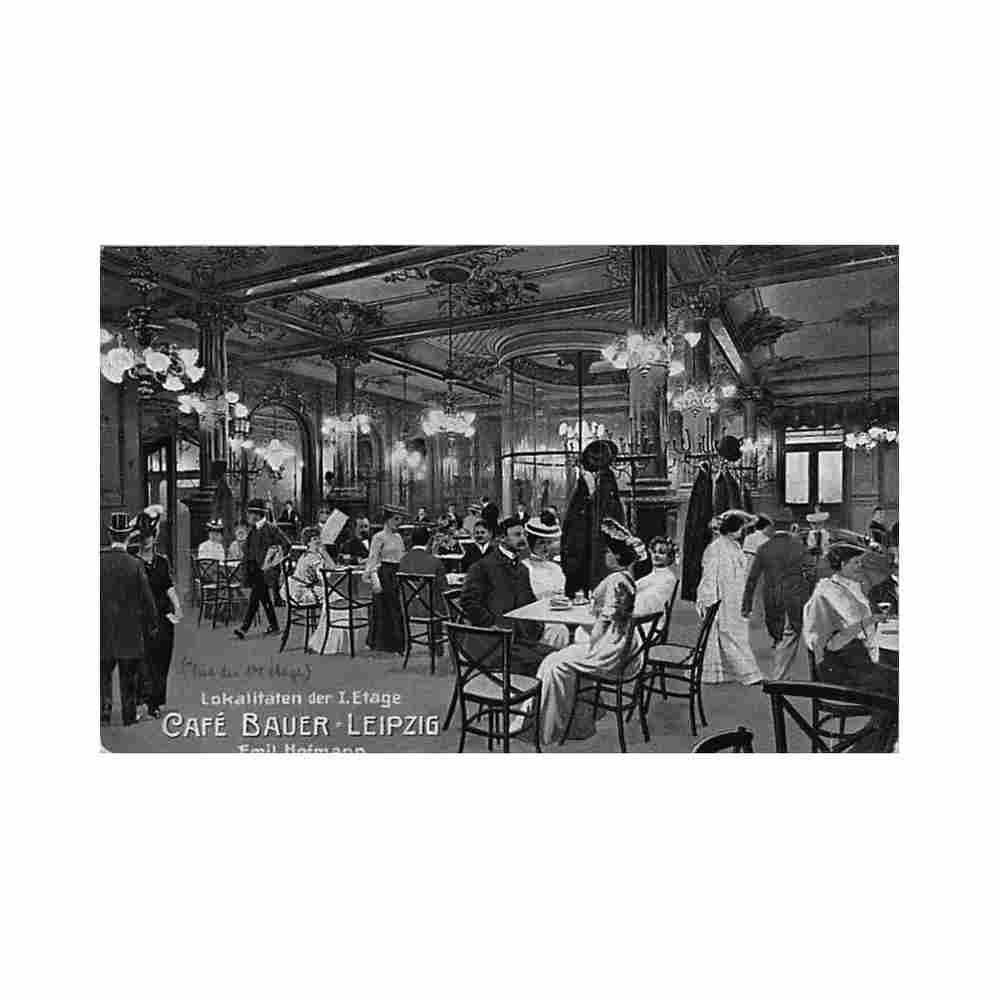 deutschland leipzig cafe bauer emil hofmann Vintage A4 Photo Print