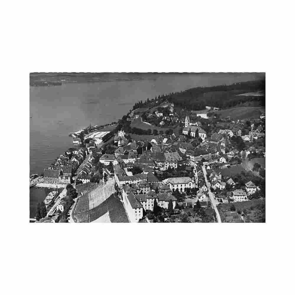 deutschland meersburg luftaufnahme Vintage A4 Photo Print