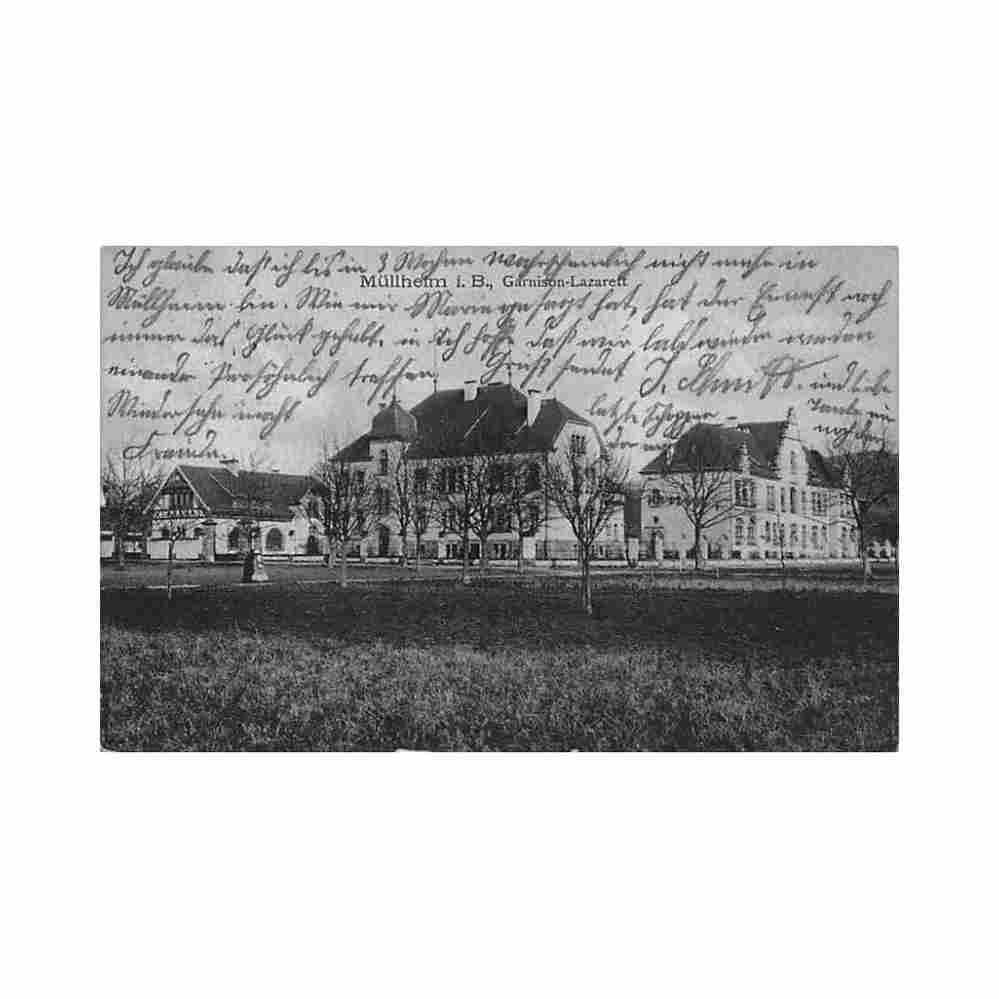 deutschland mullheim garnison lazarett Vintage A4 Photo Print