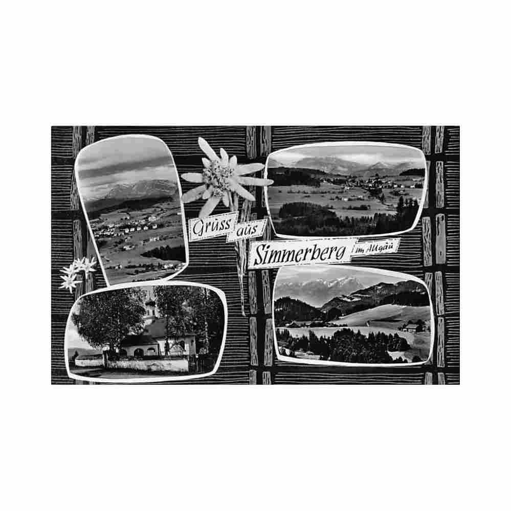 deutschland simmerberg by gruss aus Vintage A4 Photo Print