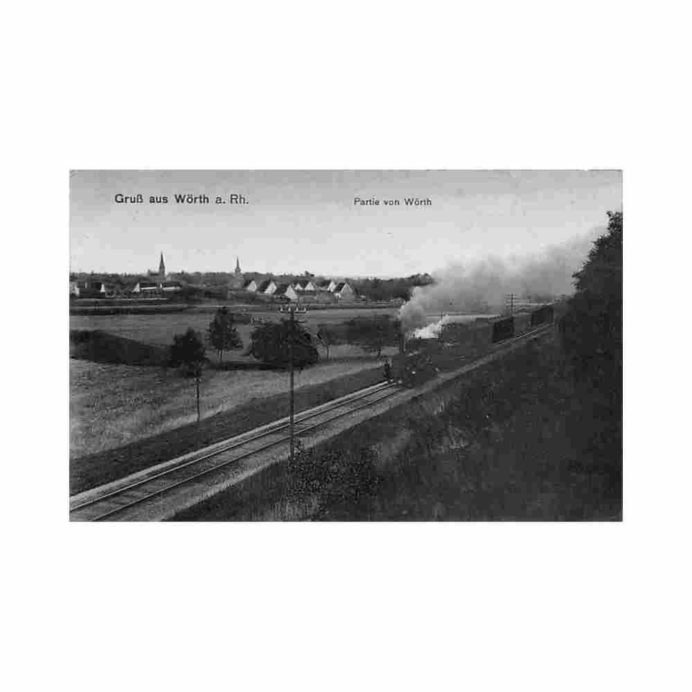 deutschland worth a rh partie von worth eisenbahnlinie Vintage A4 Photo Print