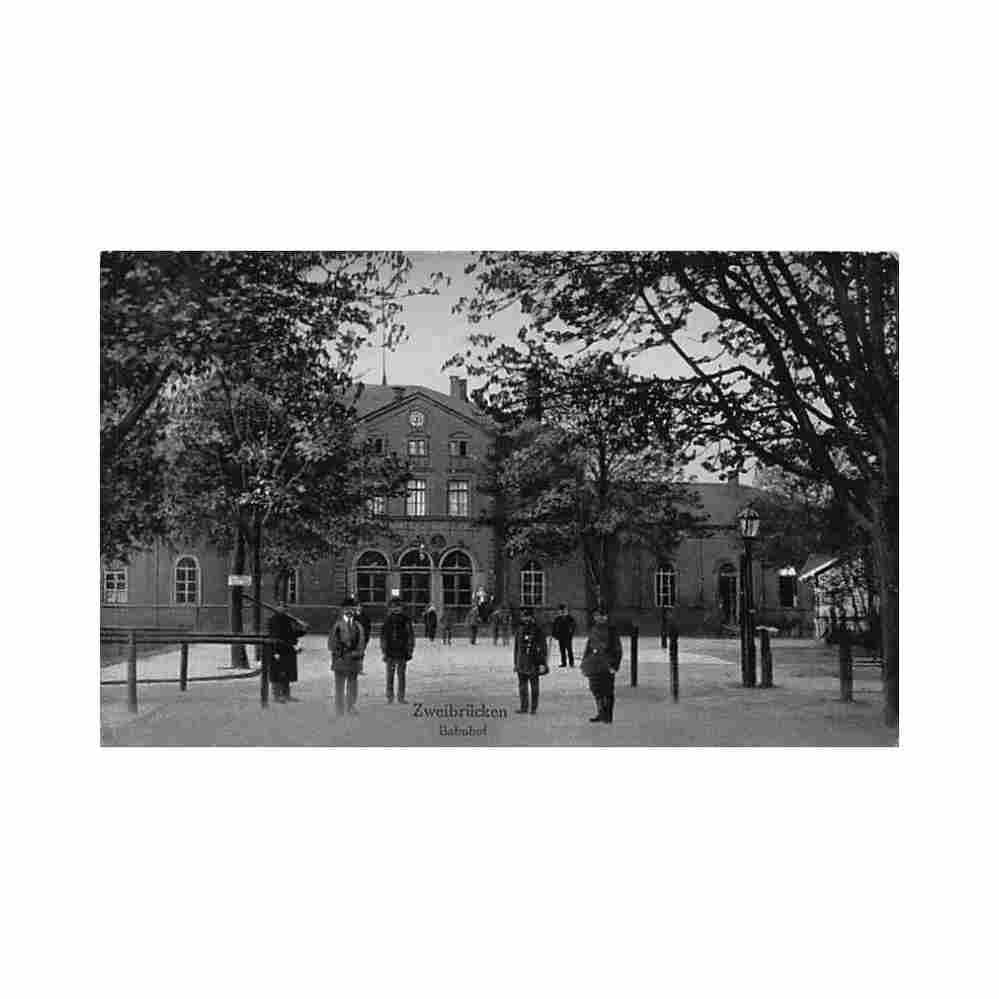 deutschland zweibrucken bahnhof Vintage A4 Photo Print