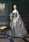 devis A Lady in a Drawing Room Art A4 Photo Print