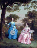 devis Alicia and Jane Clarke in a Wooded Landscape Art A4 Photo Print