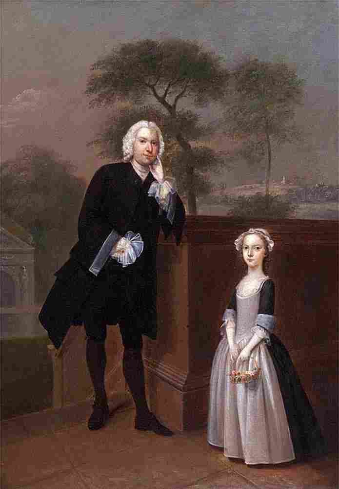 devis An Unknown Man with His Daughter Art A4 Photo Print