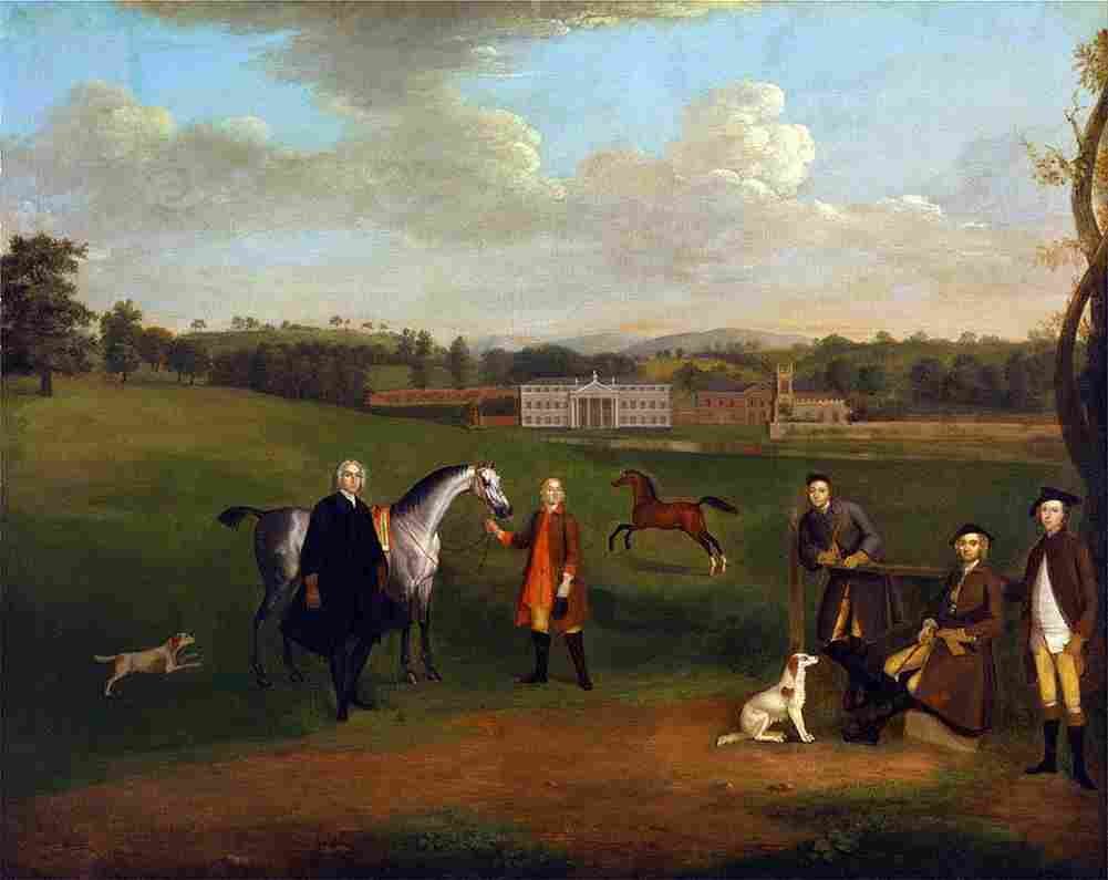 devis Leak Okeover Reverend John Allen and Captain Chester at Okeover Hall Staffordshire Art A4 Photo Print