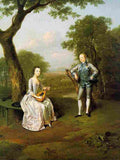 devis Sir Nathaniel and Lady Caroline Curzon Art A4 Photo Print