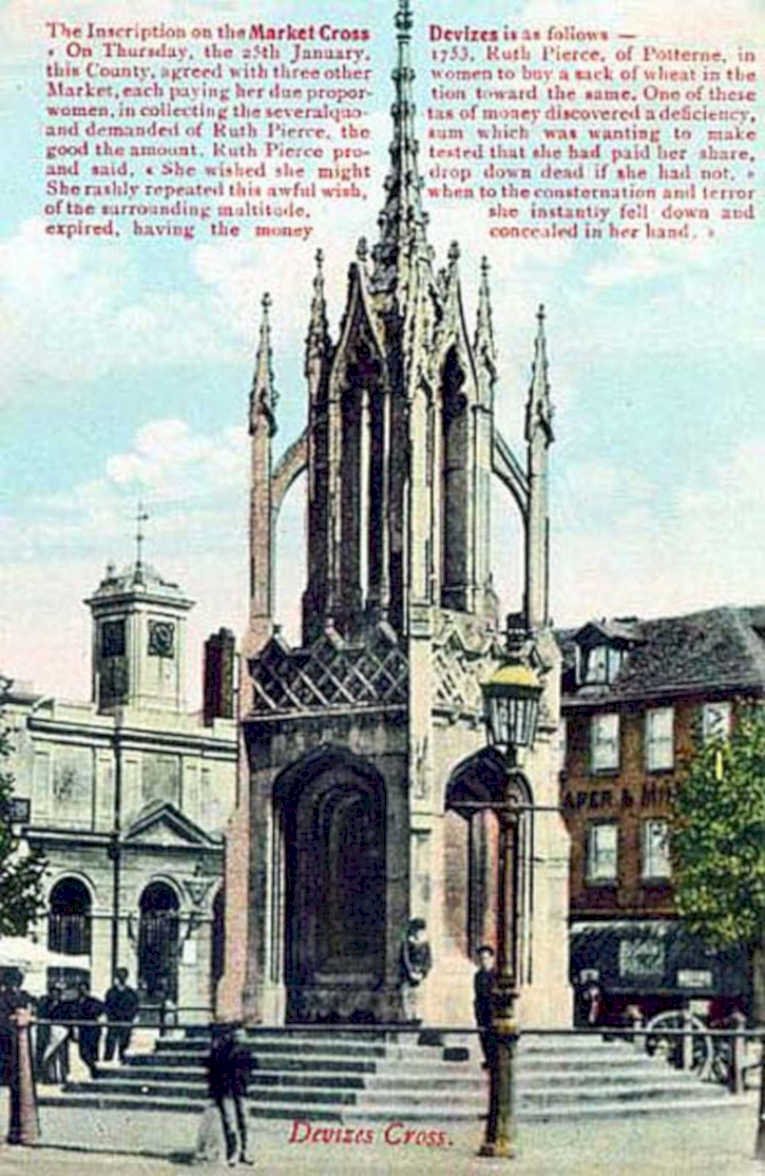 devizes cross churchVintage 1880s 1900s A4 Photo Print