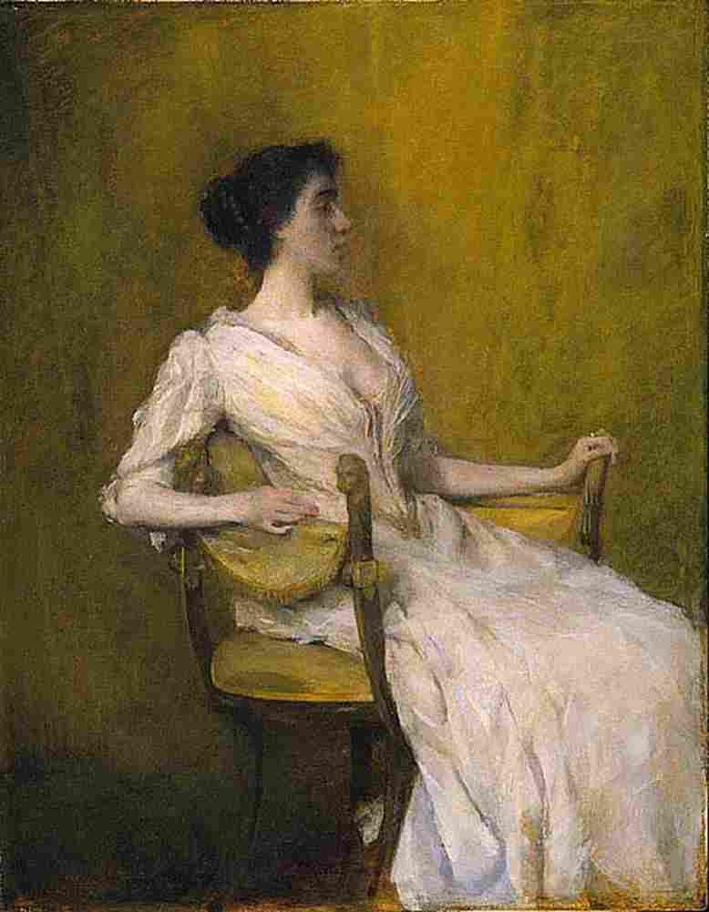 dewing Lady in White Art A4 Photo Print